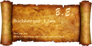 Buchberger Elma névjegykártya